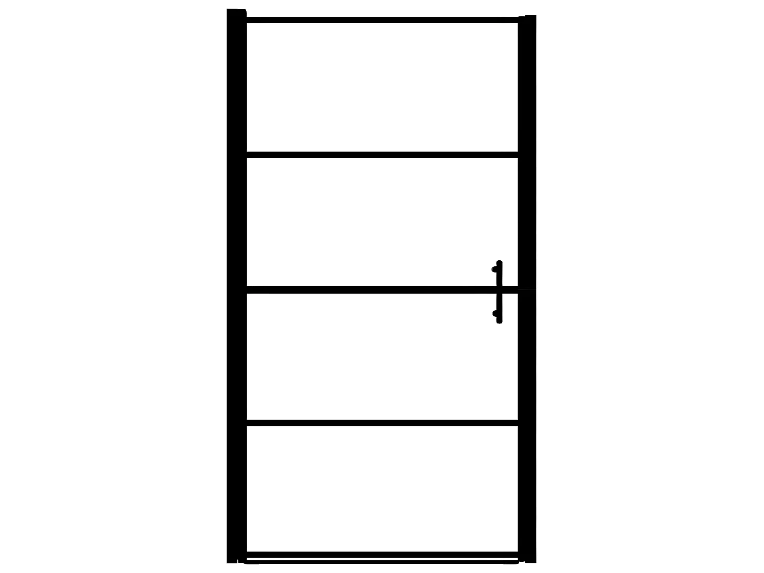 Porta de chuveiro vidro temperado 81x195 cm preto PT688904