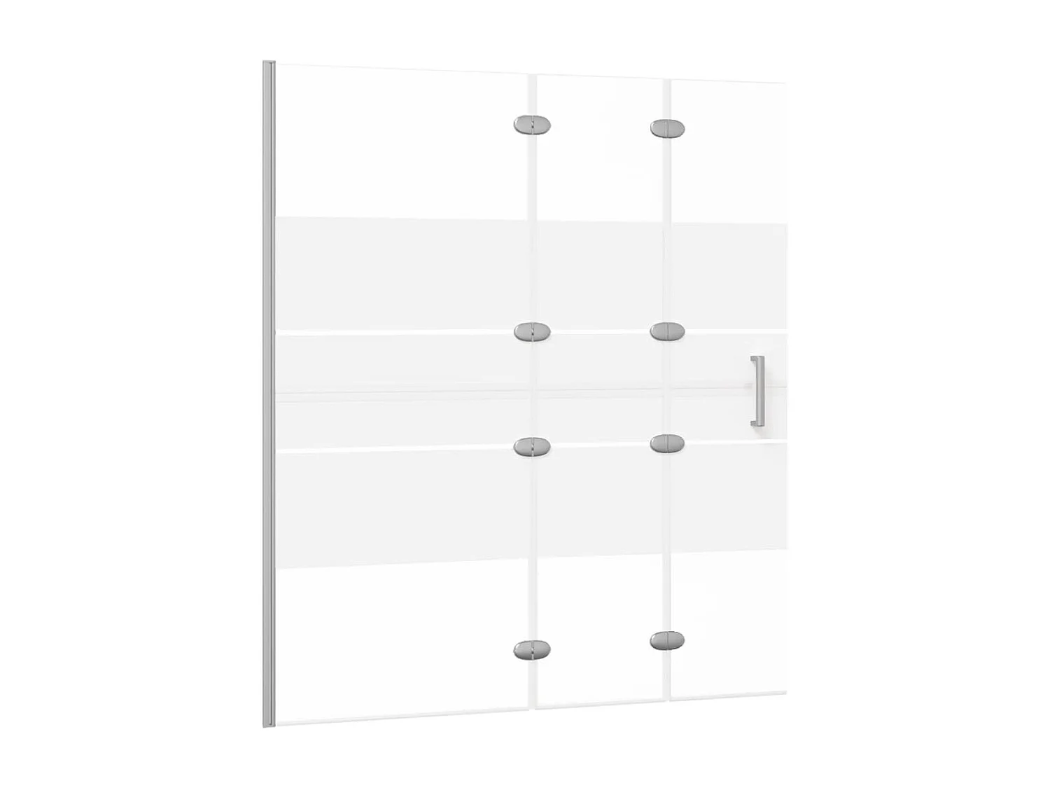 Mampara de ducha plegable ESG blanco 120x140 cm ES66459