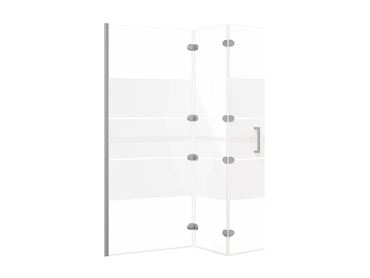 Mampara de ducha plegable ESG blanco 120x140 cm ES66459