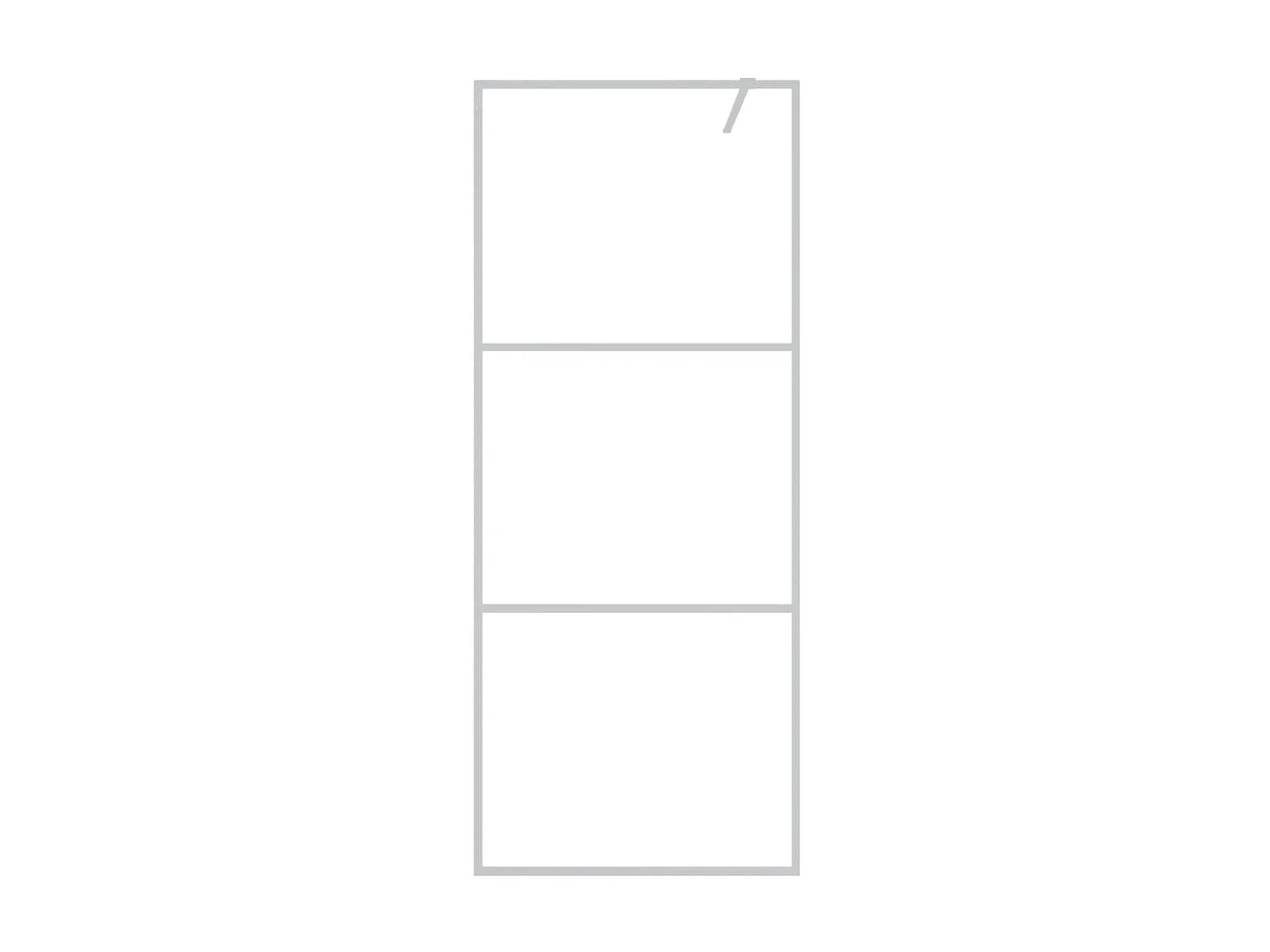 Mampara de ducha vidrio ESG transparente plateado 80x195 cm ES66372