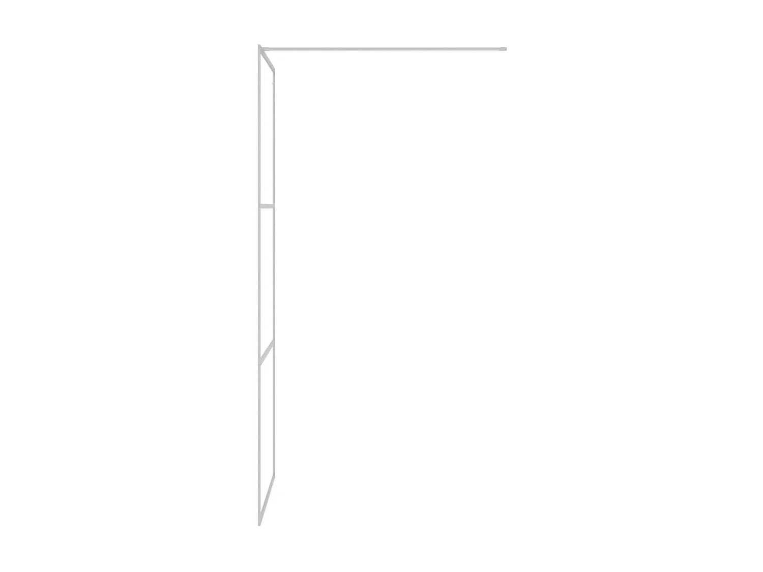 Mampara de ducha vidrio ESG transparente plateado 80x195 cm ES66372