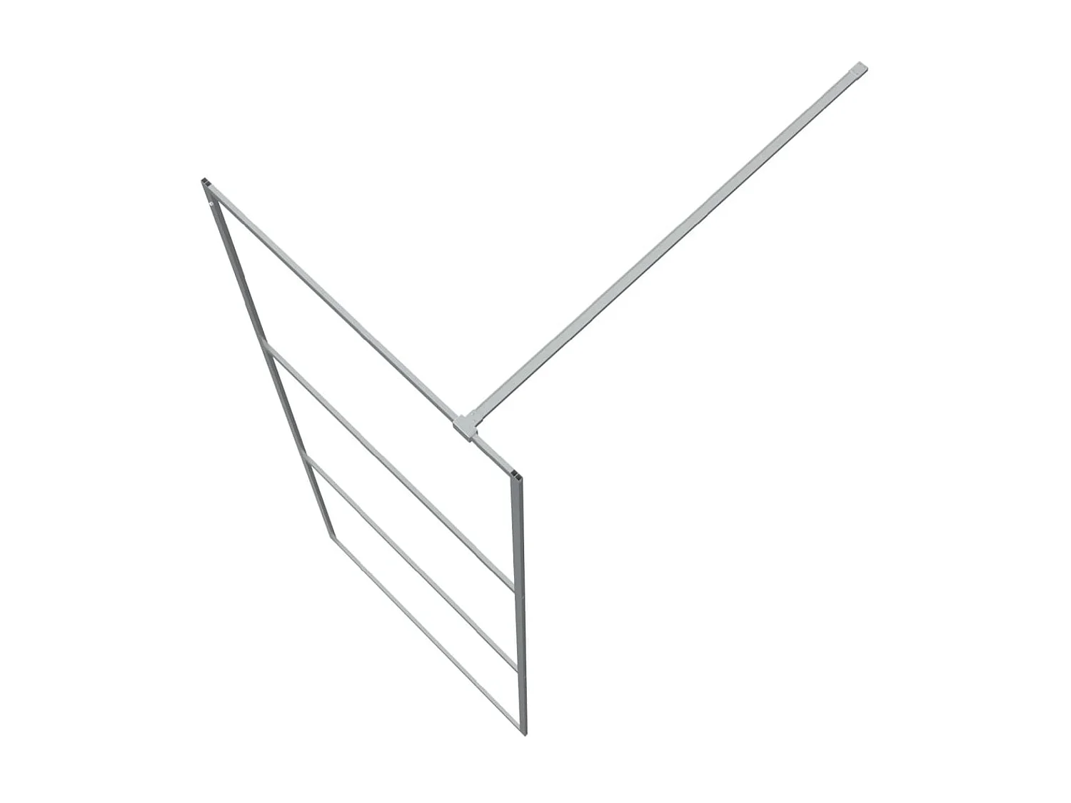 Mampara de ducha vidrio ESG transparente plateado 80x195 cm ES66372