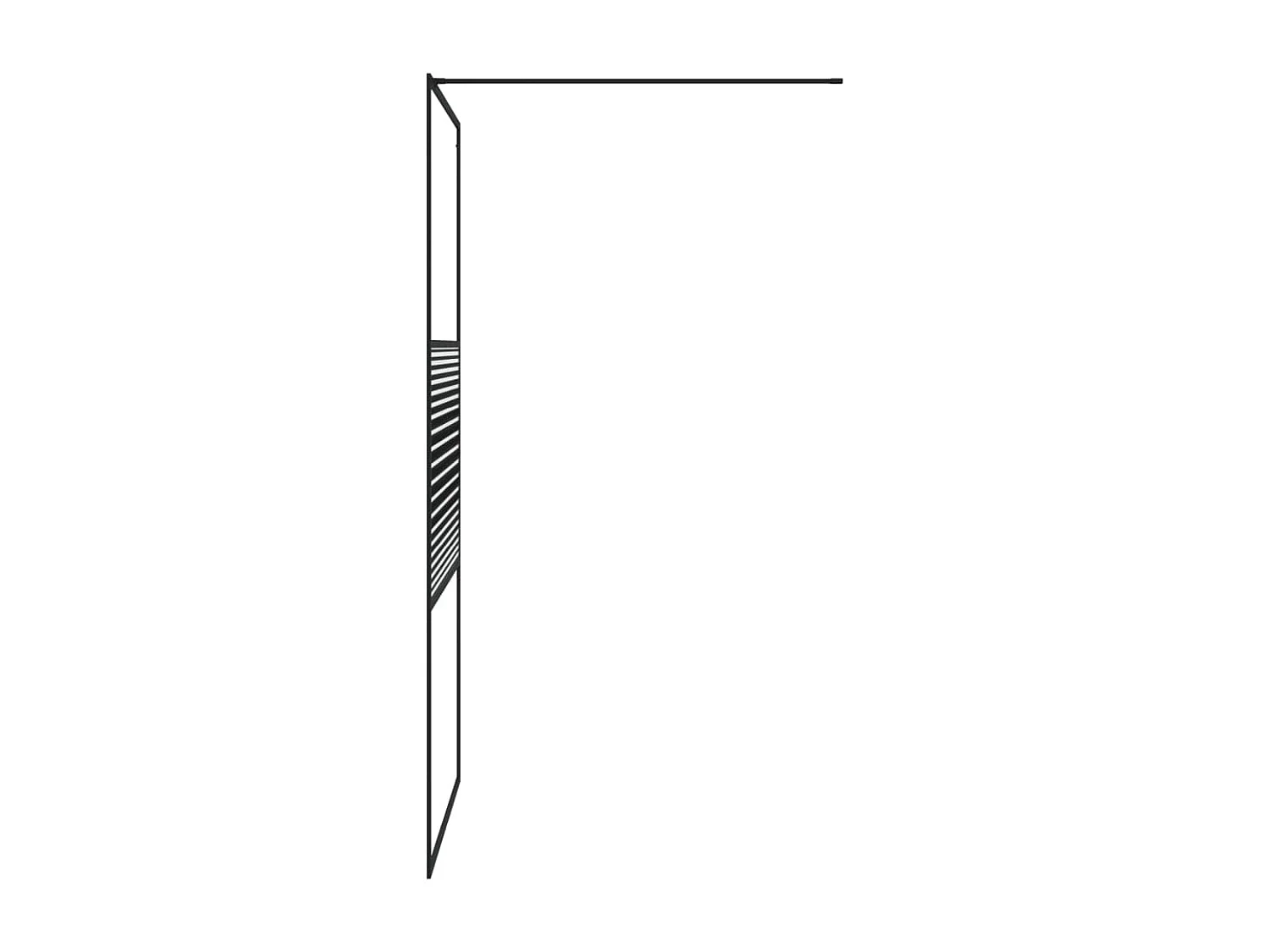 Paroi de douche Noir 100x195 cm Verre ESG transparent WVGQ5828