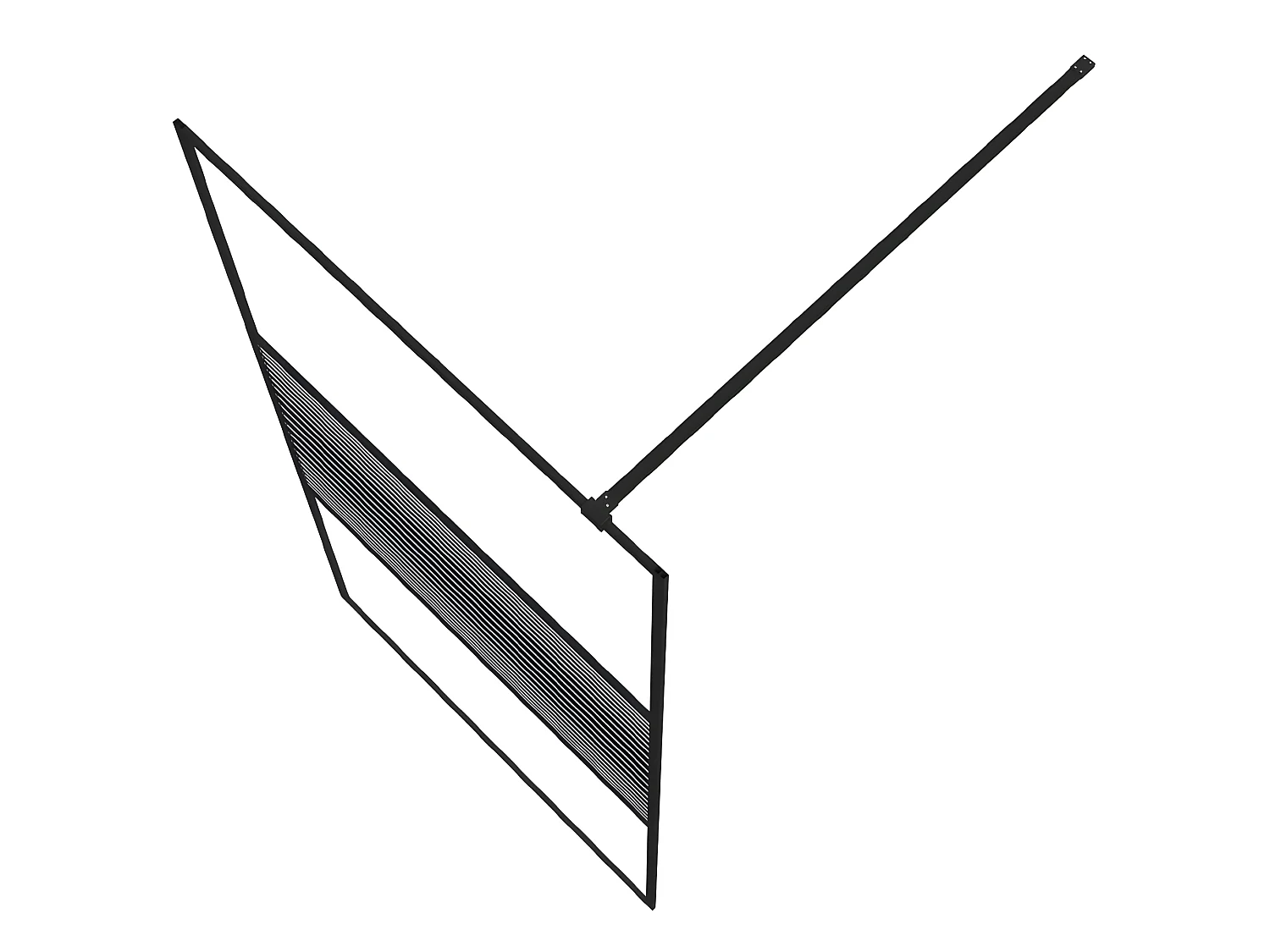 Paroi de douche Noir 100x195 cm Verre ESG transparent WVGQ5828