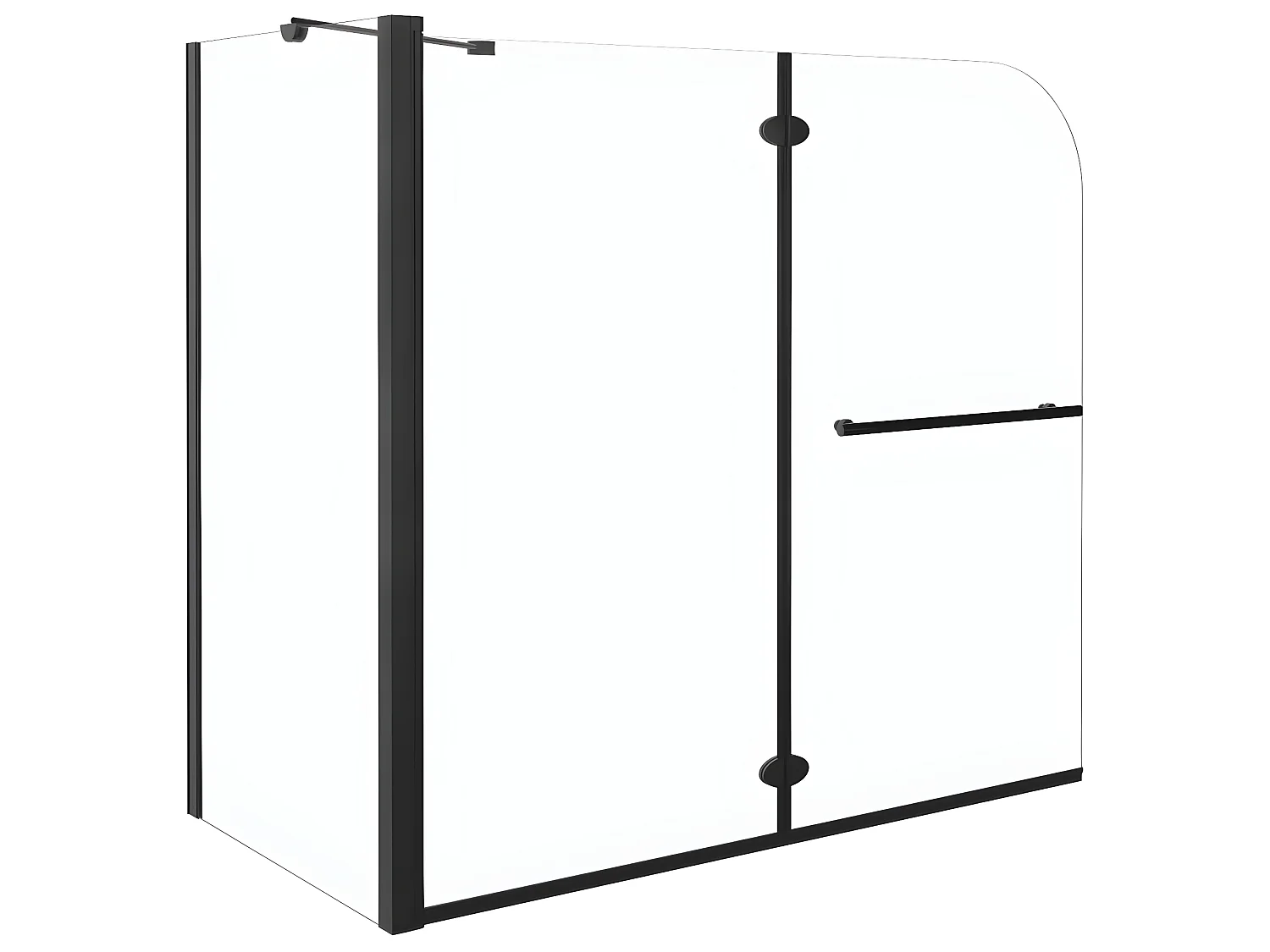 Paroi de douche pliante ESG 120x68x130 cm noir WVGQ6568