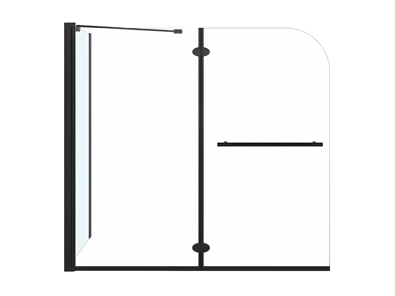 Paroi de douche pliante ESG 120x68x130 cm noir WVGQ6568