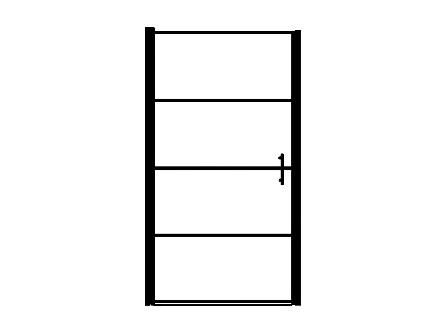 Porta de chuveiro vidro temperado 100x178 cm preto PT225840