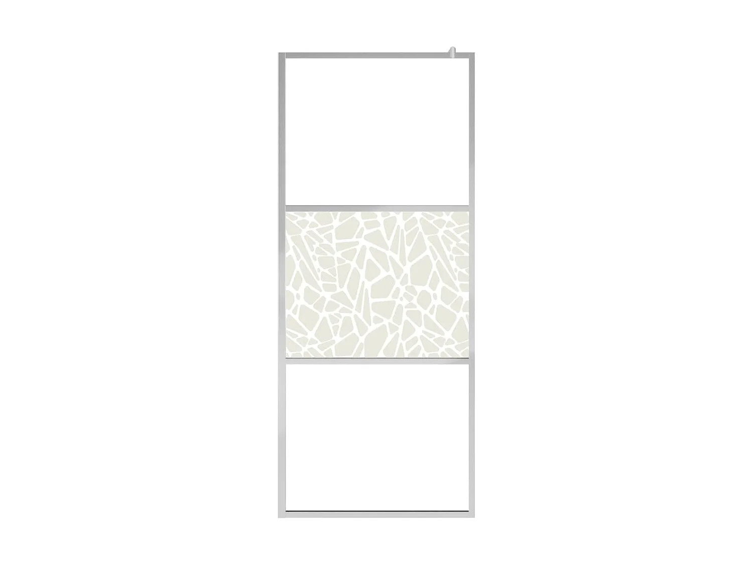 Mampara de ducha accesible vidrio ESG diseño piedras 100x195 cm ES66410