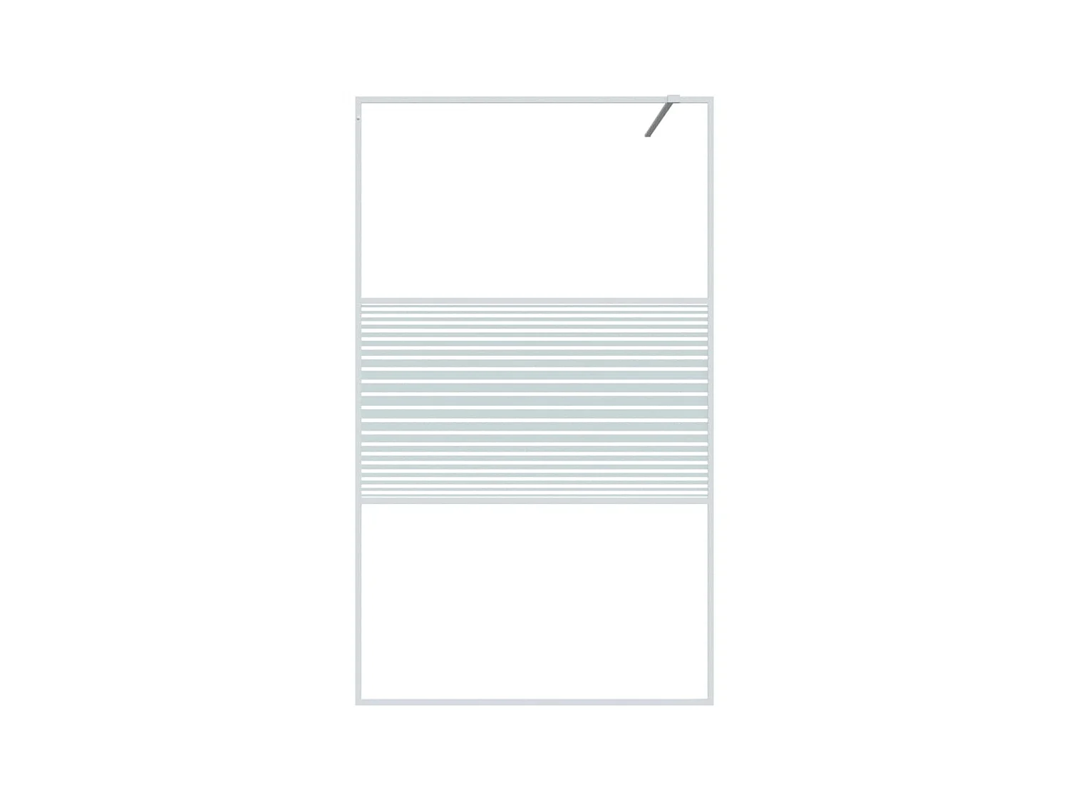 Mampara de ducha vidrio ESG transparente blanco 115x195 cm ES66466