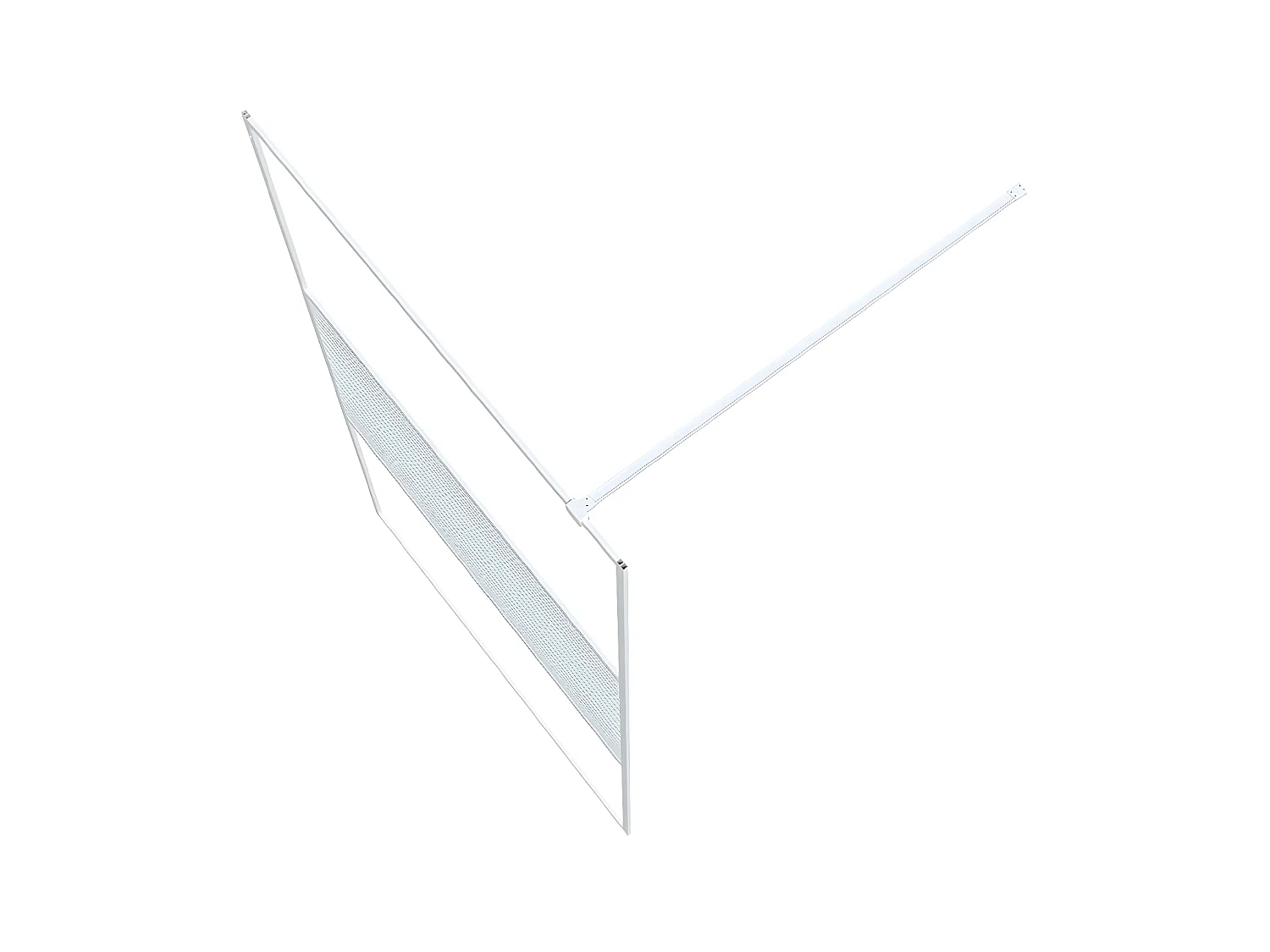 Mampara de ducha vidrio ESG transparente blanco 115x195 cm ES66466