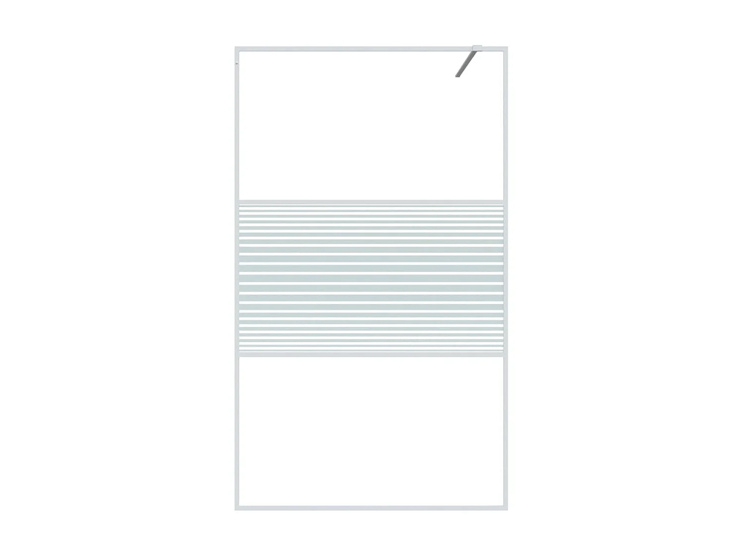 Paroi de douche Blanc 115x195 cm Verre ESG transparent WVGQ7539