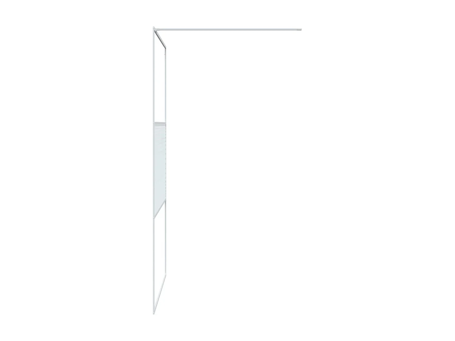 Paroi de douche Blanc 115x195 cm Verre ESG transparent WVGQ7539