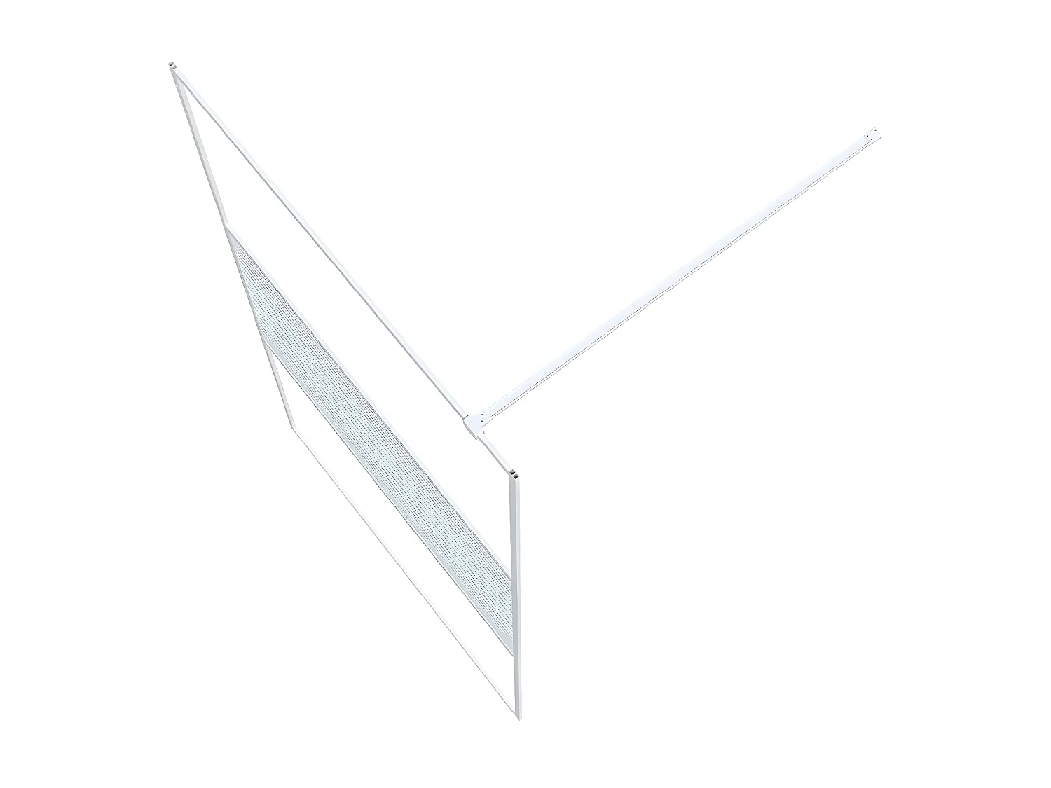 Paroi de douche Blanc 115x195 cm Verre ESG transparent WVGQ7539