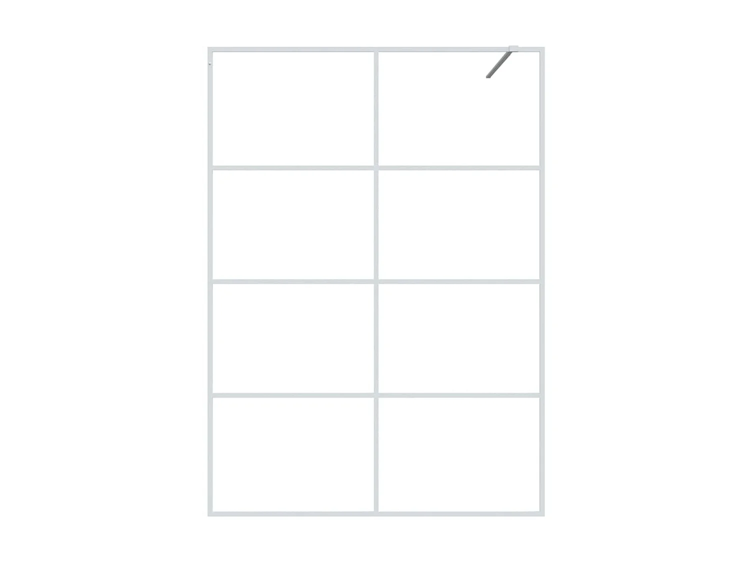 Mampara de ducha vidrio ESG transparente blanco 140x195 cm ES66391