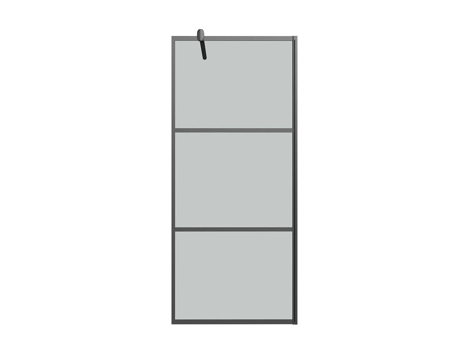 Paroi de douche 90x195 cm Verre ESG foncé Noir KWO1320