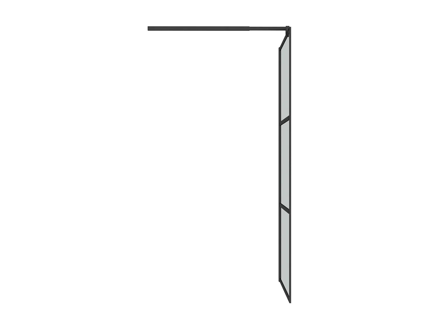 Paroi de douche 90x195 cm Verre ESG foncé Noir KWO1320