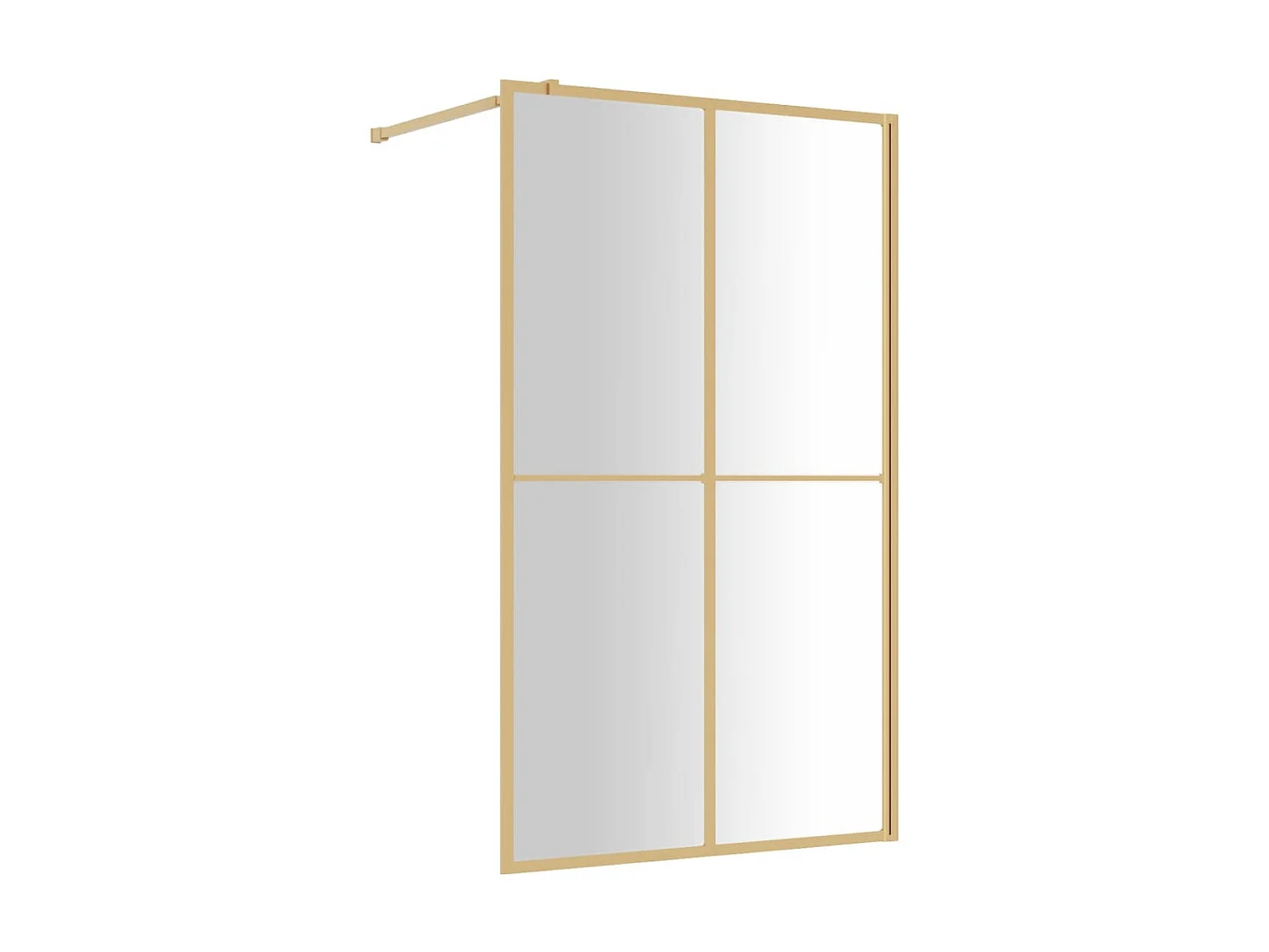 Divisória de chuveiro 118x195 cm vidro transparente ESG dourado PT356009