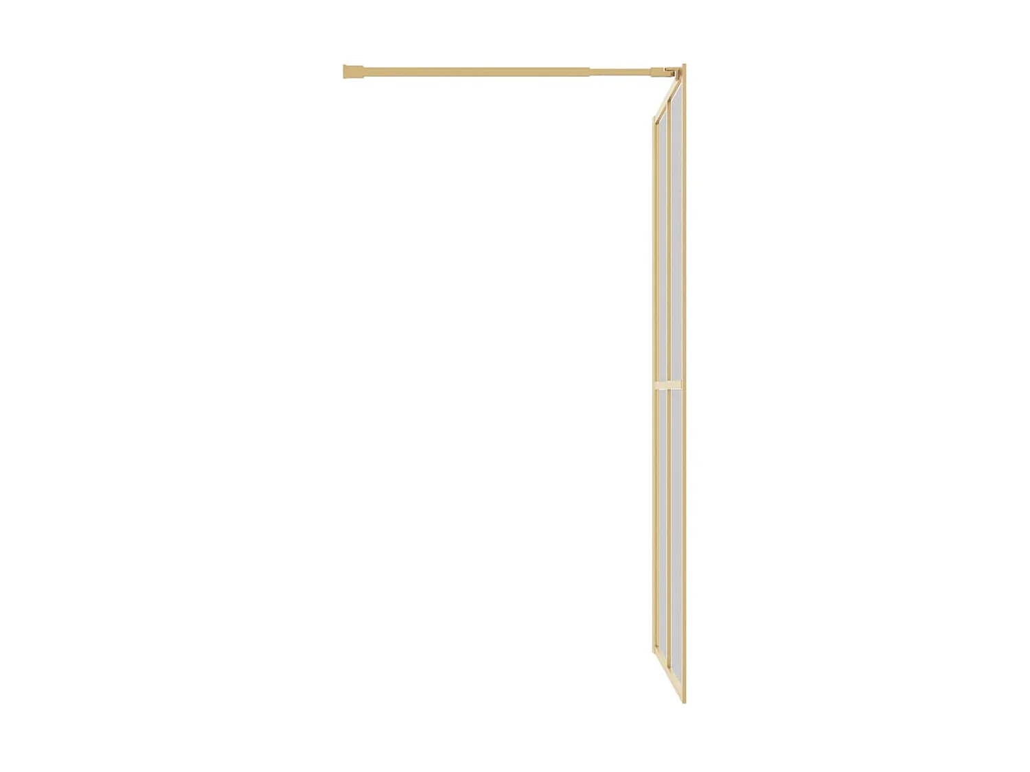 Divisória de chuveiro 118x195 cm vidro transparente ESG dourado PT356009