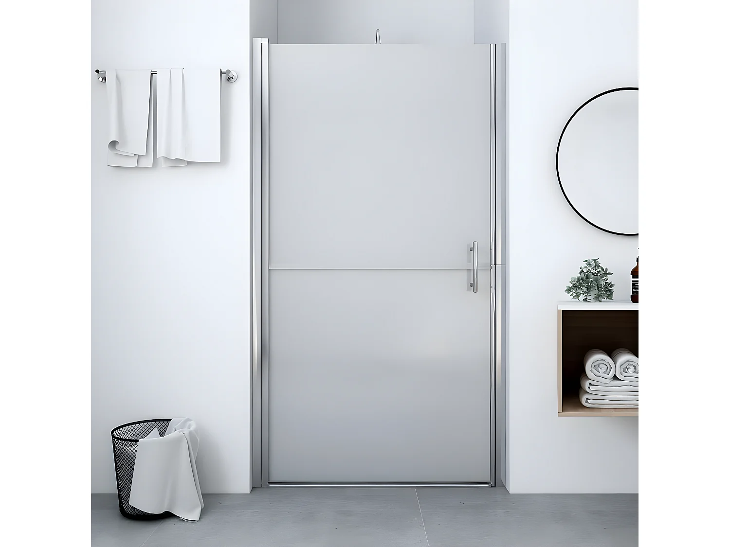 Porta de chuveiro vidro fosco temperado 81x195 cm PT943487