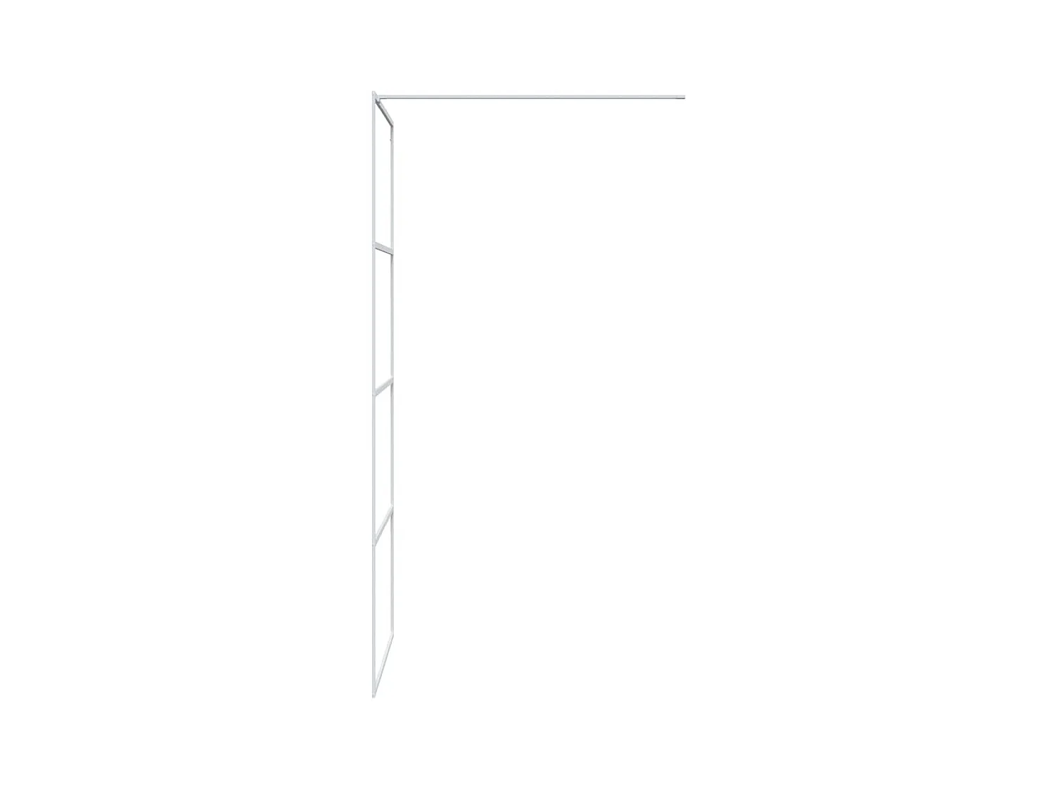 Mampara de ducha vidrio ESG transparente blanco 80x195 cm ES66365