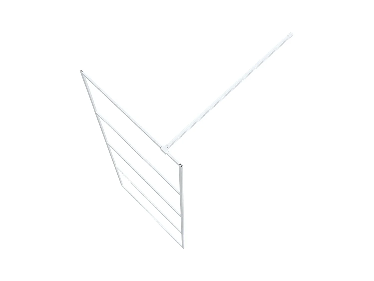 Mampara de ducha vidrio ESG transparente blanco 80x195 cm ES66365