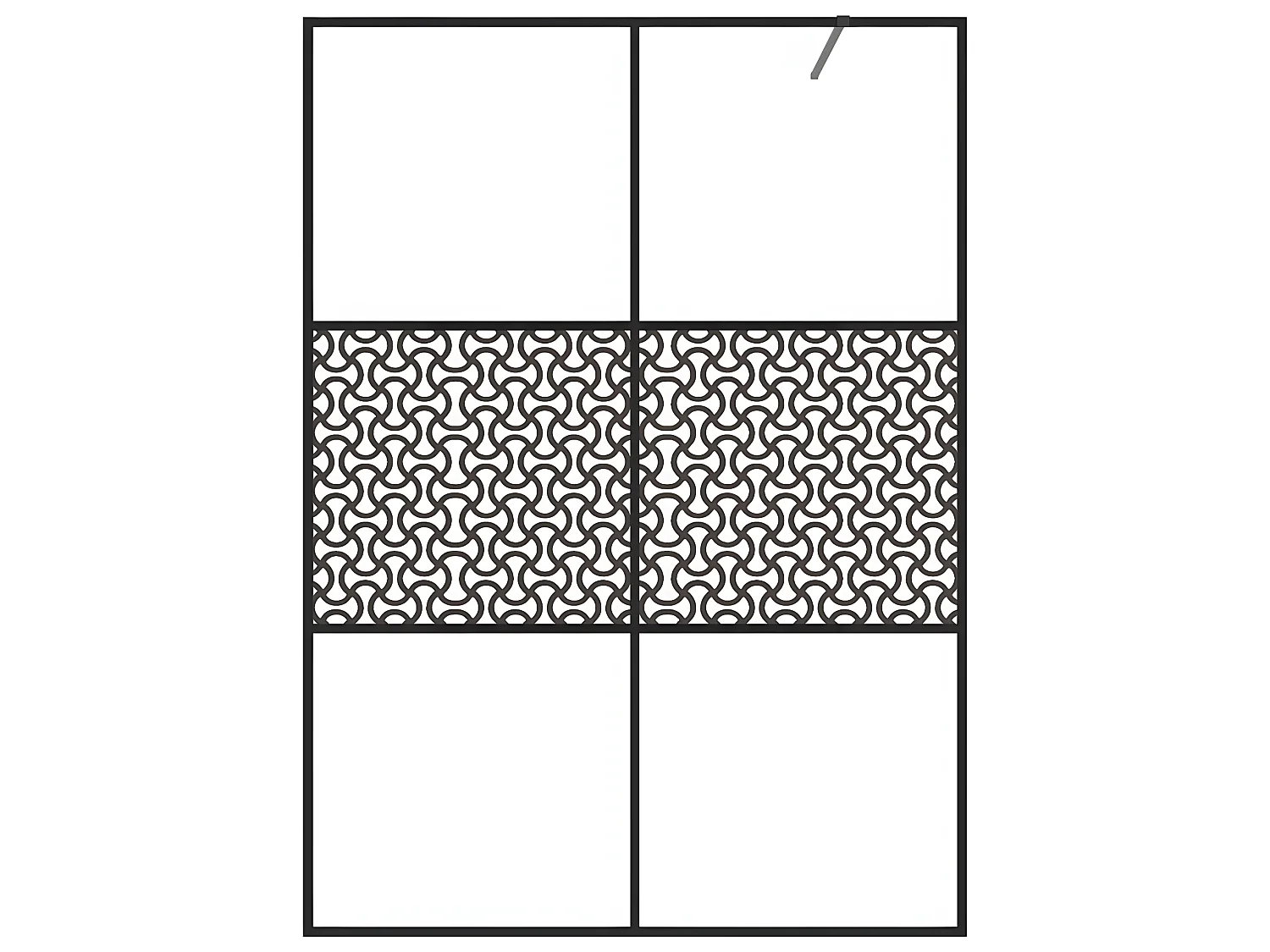 Mampara de ducha accesible vidrio ESG claro negro 140x195 cm ES66293