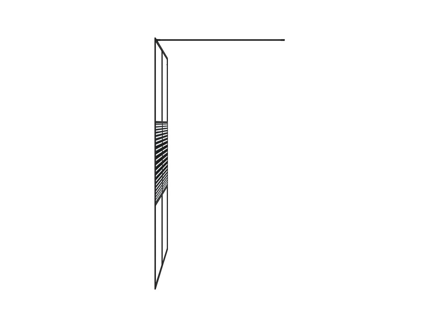 Paroi de douche Noir 140x195 cm Verre ESG transparent WVGQ5454