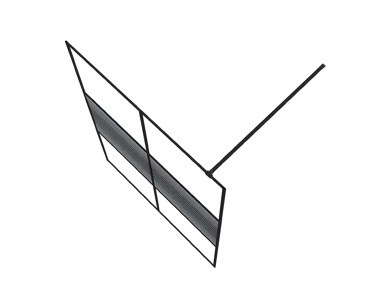 Paroi de douche Noir 140x195 cm Verre ESG transparent WVGQ5454