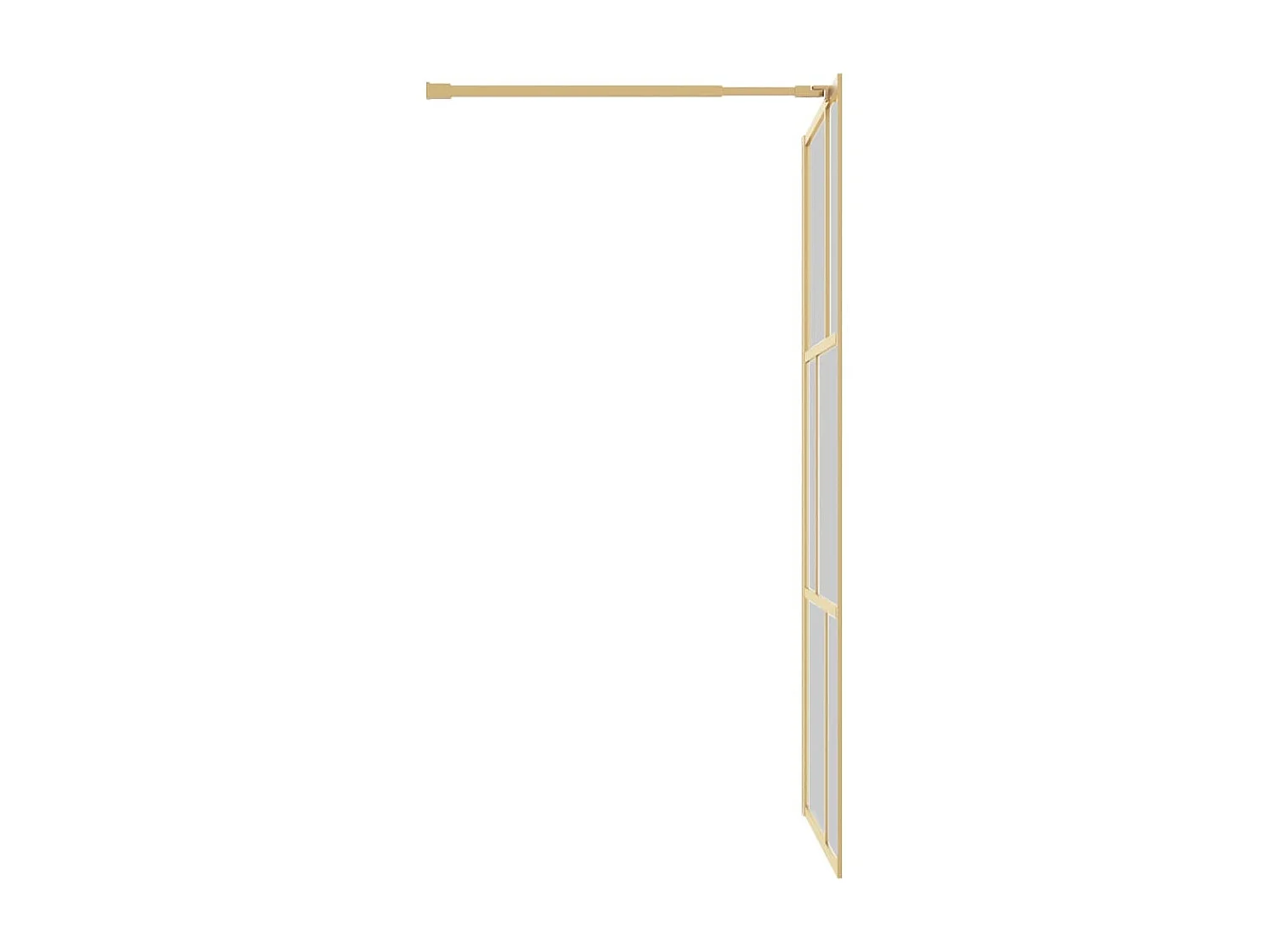 Mampara ducha vidrio transparente ESG dorado 100x195 cm ES66247