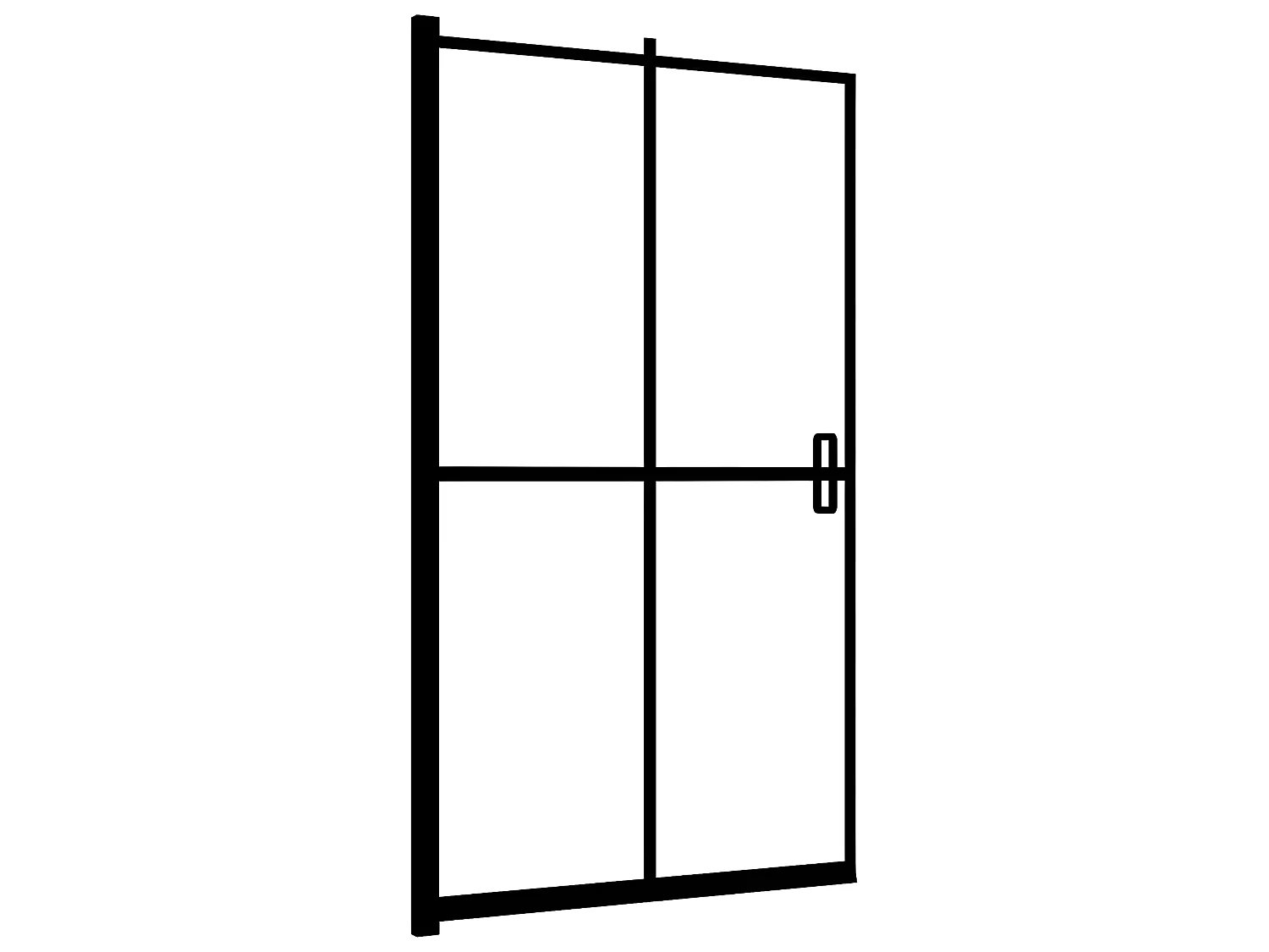 Mampara de ducha plegable ESG negro 80x140 cm ES66312