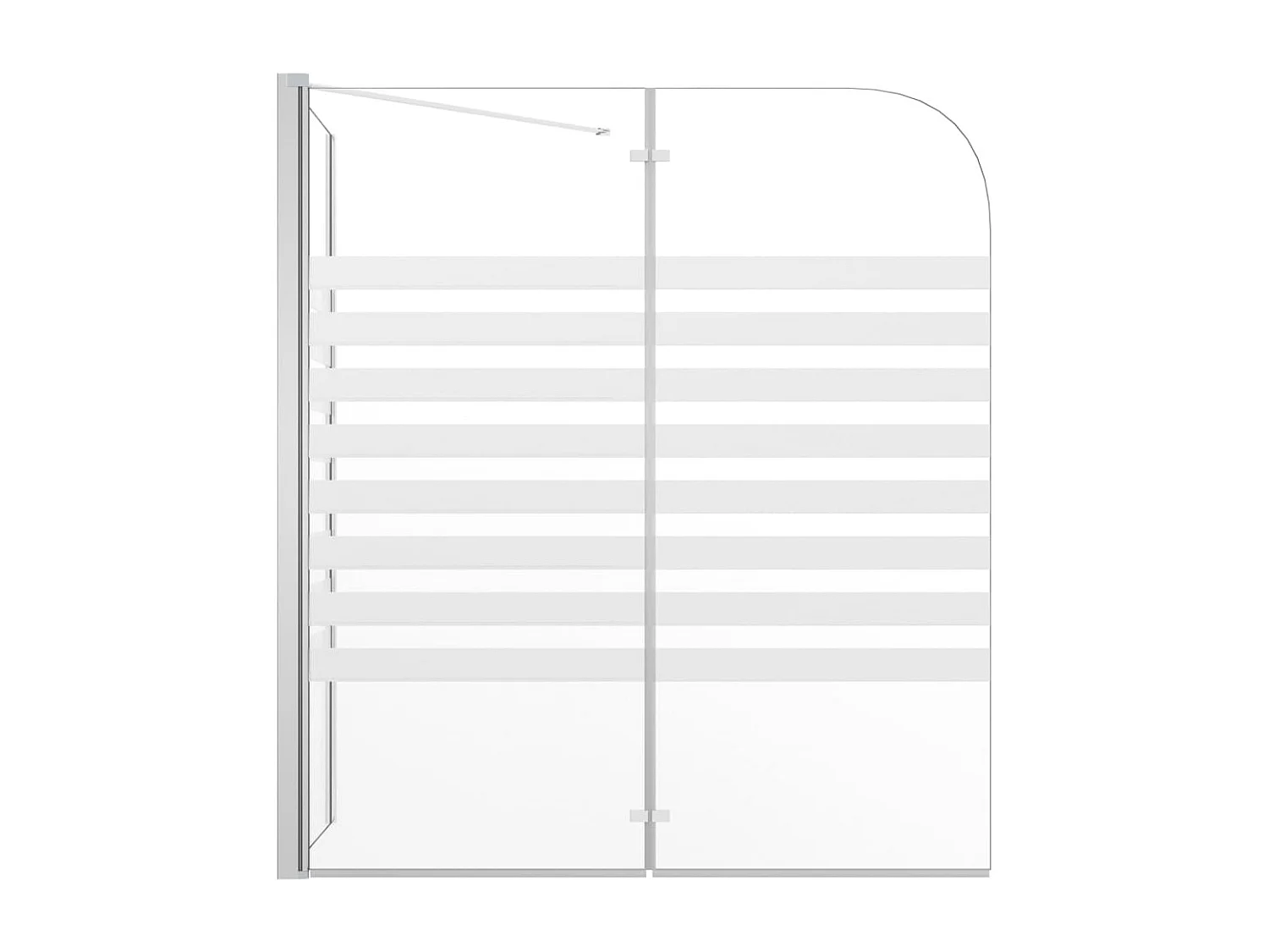 Enclos de bain 120x68x130 cm verre trempé rayures WVGQ8132
