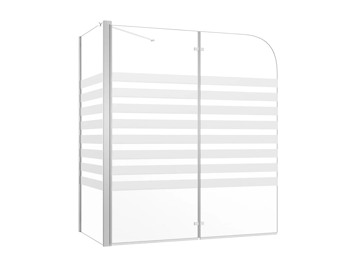 Enclos de bain 120x68x130 cm verre trempé rayures WVGQ8132