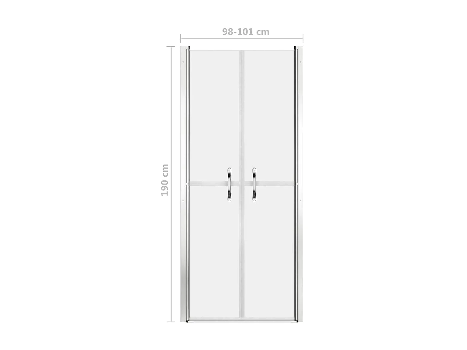 Mampara de ducha ESG esmerilado 101x190 cm ES66467