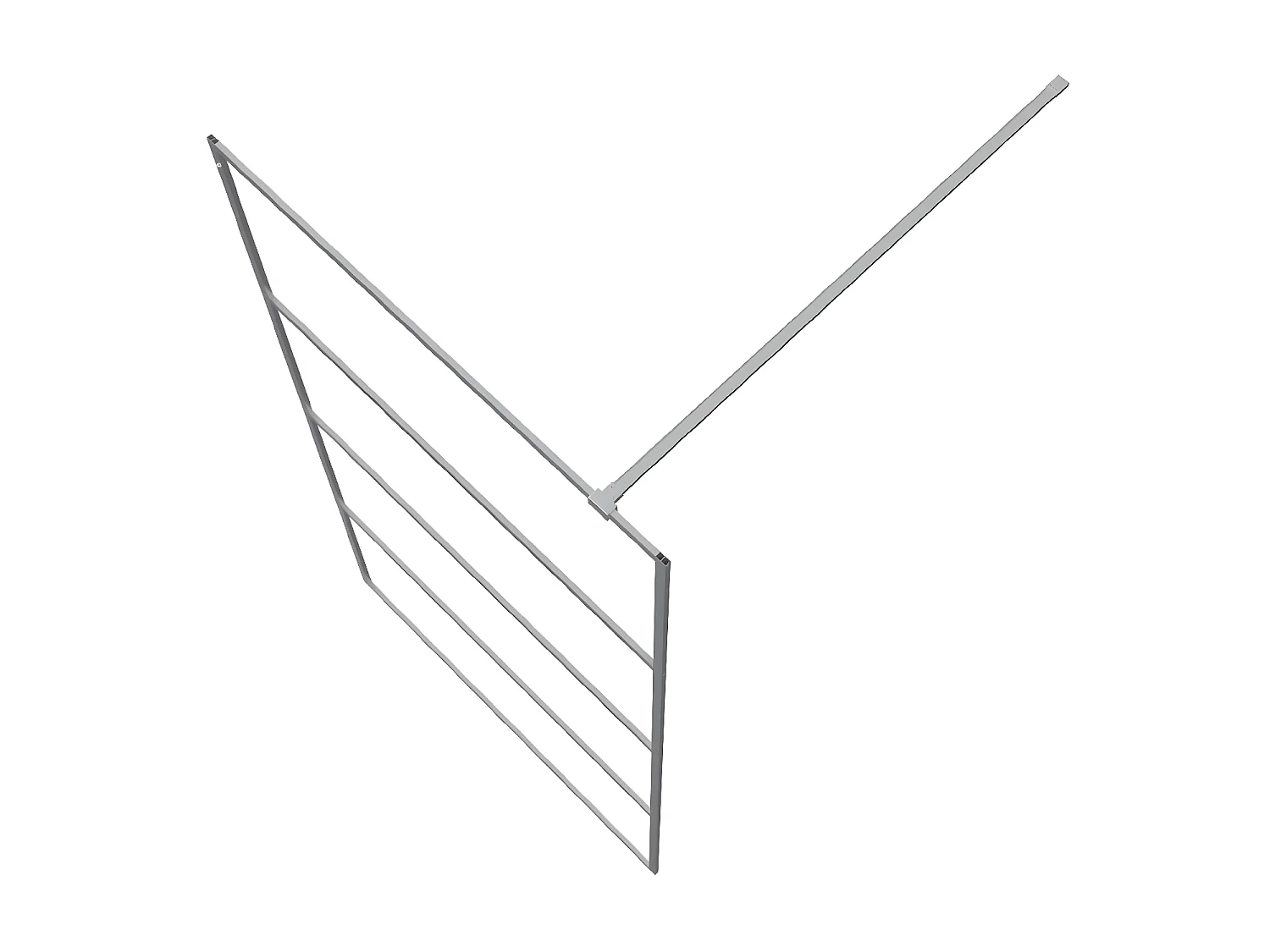 Mampara de ducha vidrio ESG transparente plateado 100x195 cm ES66287