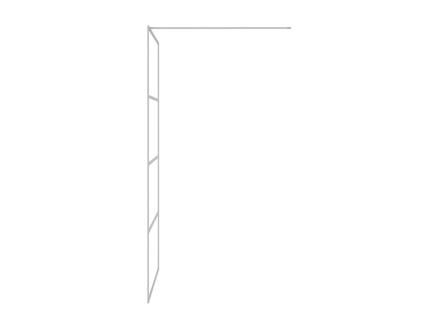 Mampara de ducha vidrio ESG transparente plateado 100x195 cm ES66287