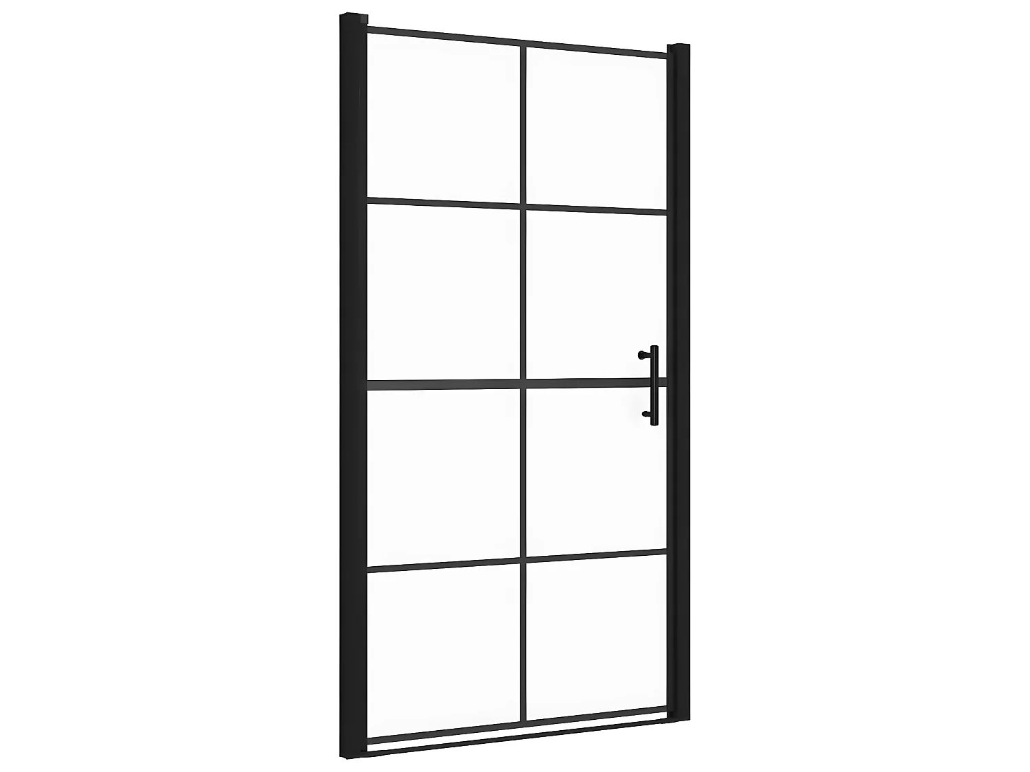 Mamparas de ducha de vidrio templado negro 100x178 cm ES66249