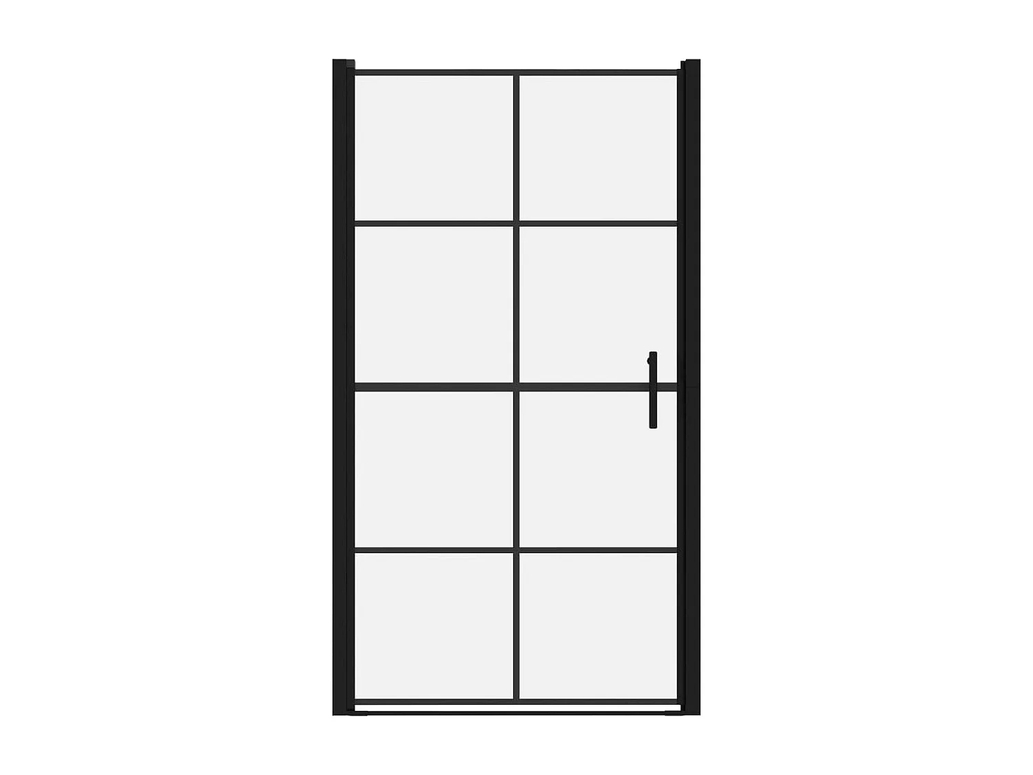 Mamparas de ducha de vidrio templado negro 100x178 cm ES66249