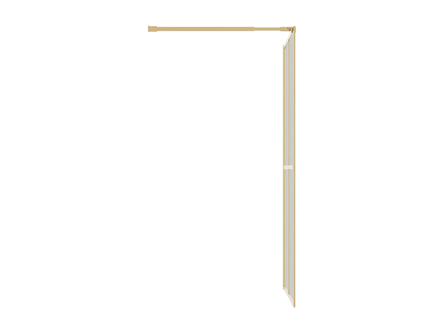 Mampara ducha vidrio transparente ESG dorado 100x195 cm ES66359