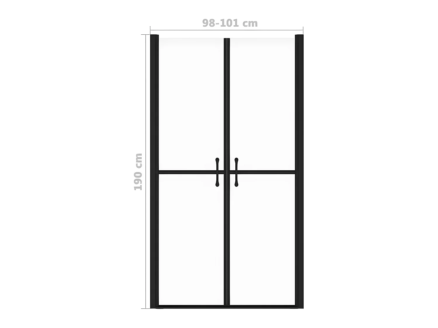 Porta de duche ESG opaco (98-101)x190 cm PT669936