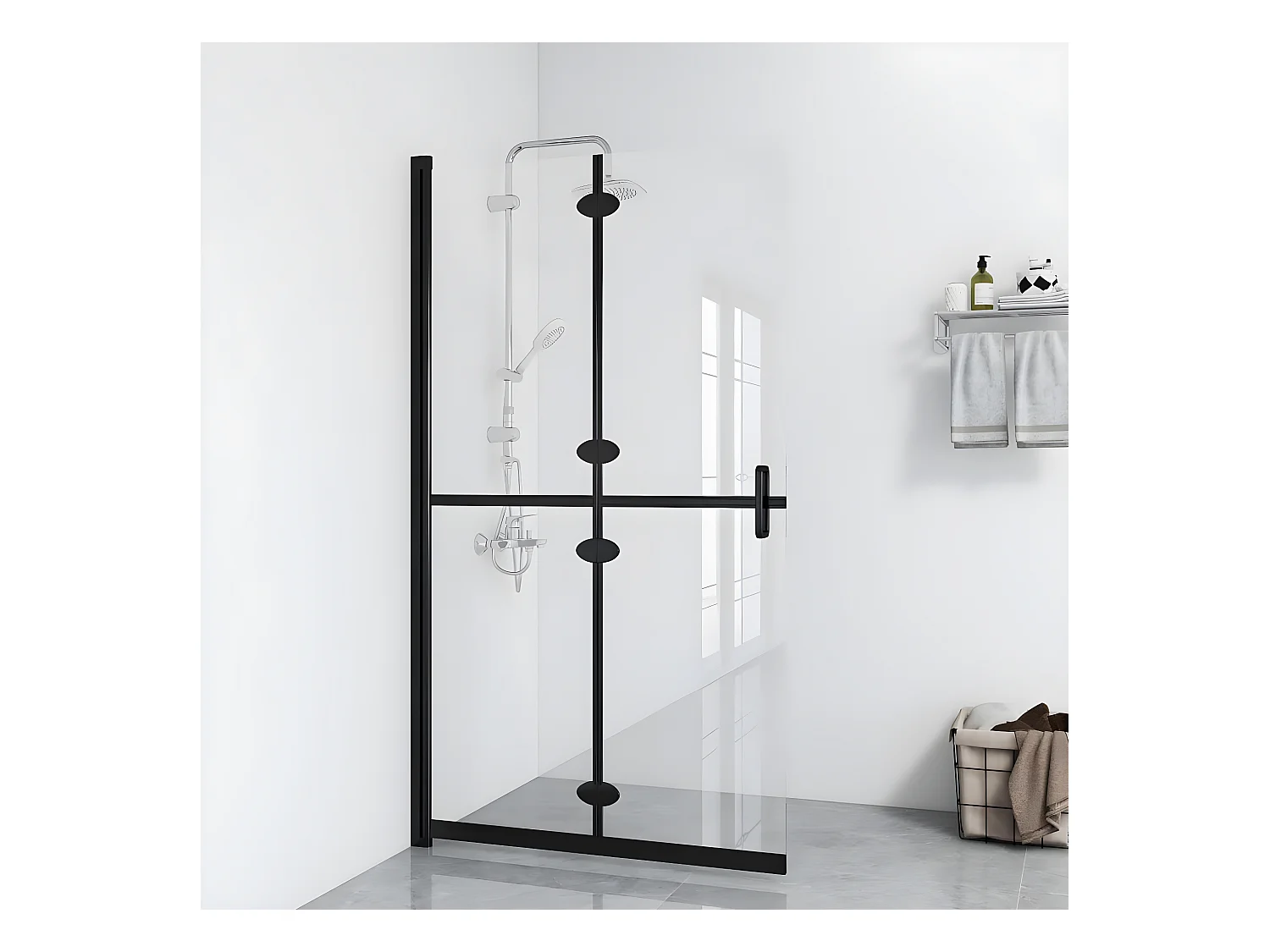 Paroi de douche pliable Verre ESG transparent 80x190 cm WVGQ5171