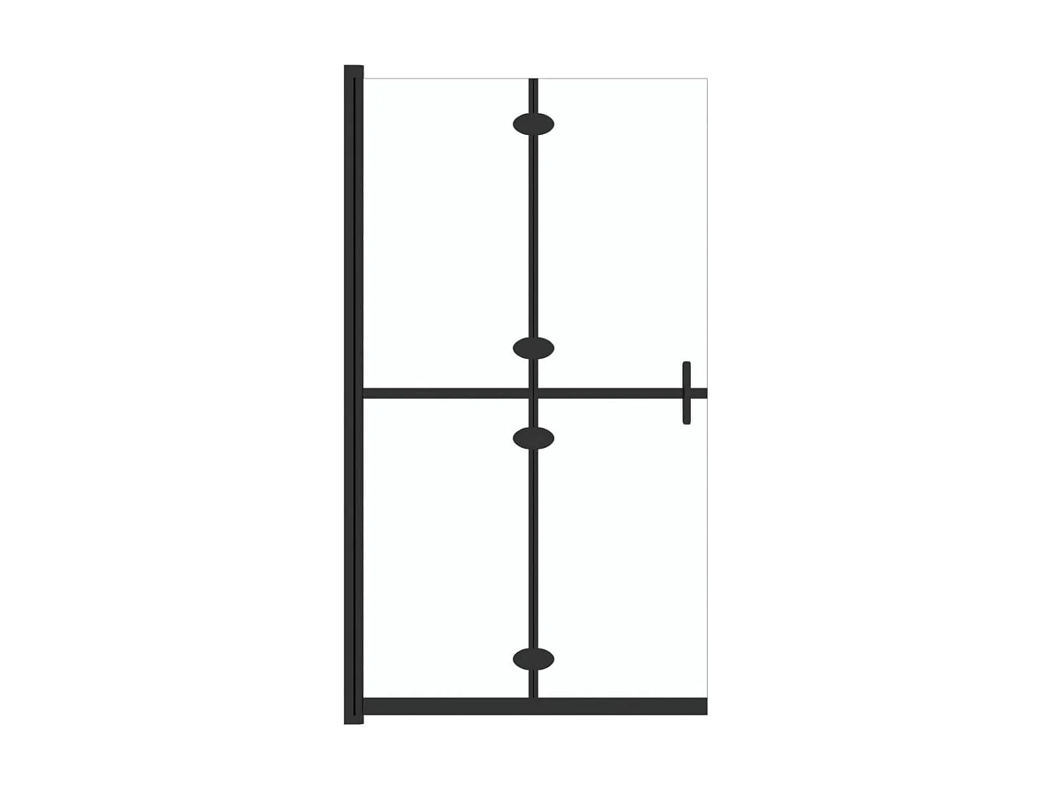 Mampara de ducha plegable vidrio ESG transparente 80x190 cm ES66264