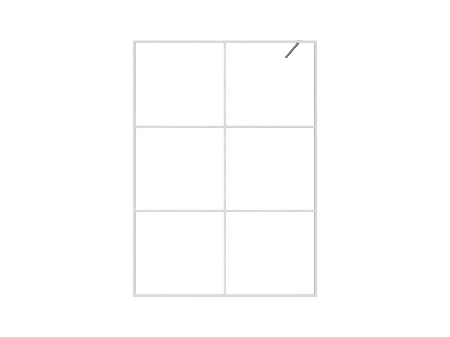 Mampara de ducha vidrio ESG transparente blanco 140x195 cm ES66394