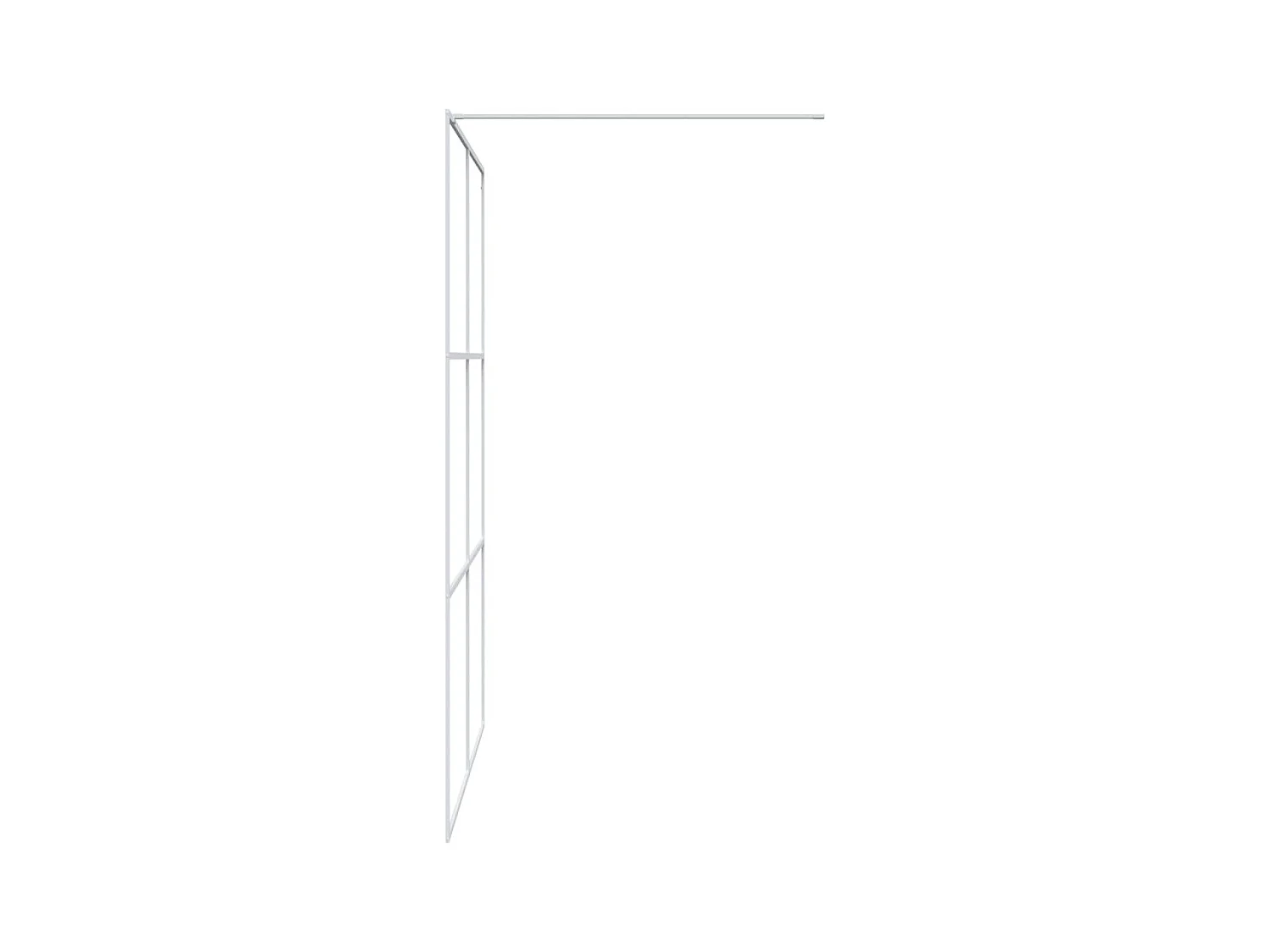 Mampara de ducha vidrio ESG transparente blanco 140x195 cm ES66394