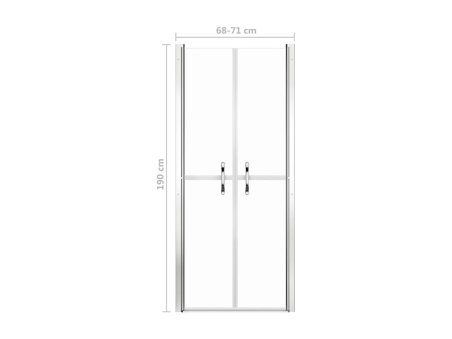 Porta de duche ESG transparente 71x190 cm PT203447