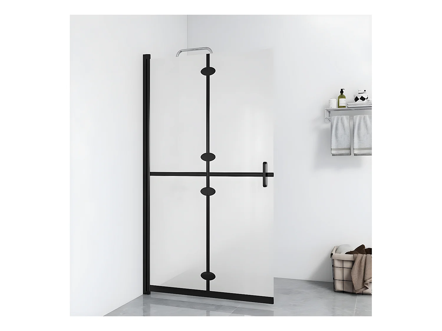 Divisória chuveiro dobrável 80x190 cm vidro fosco ESG PT867905