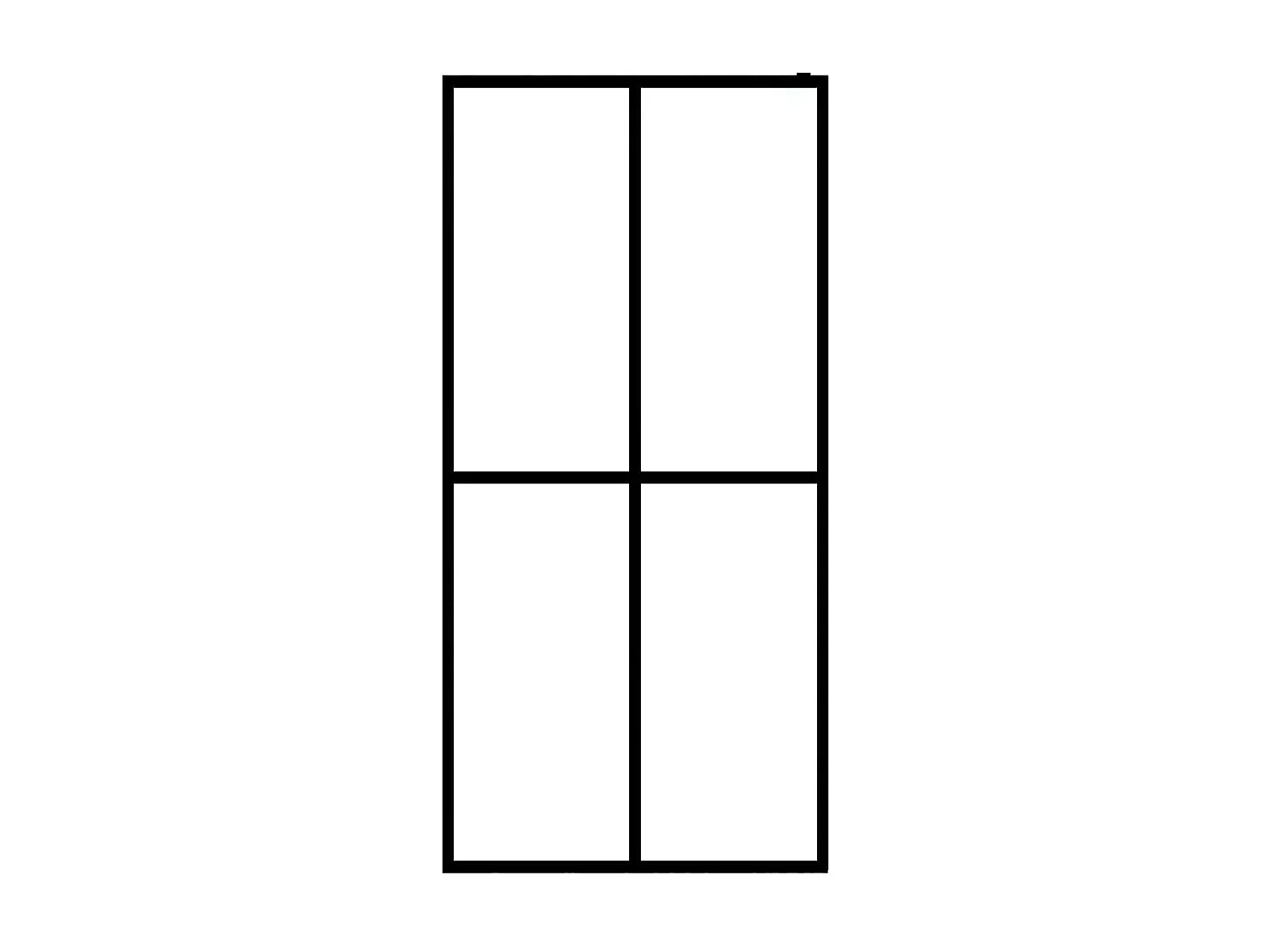 Mampara de ducha vidrio templado esmerilado 90x195 cm ES66404