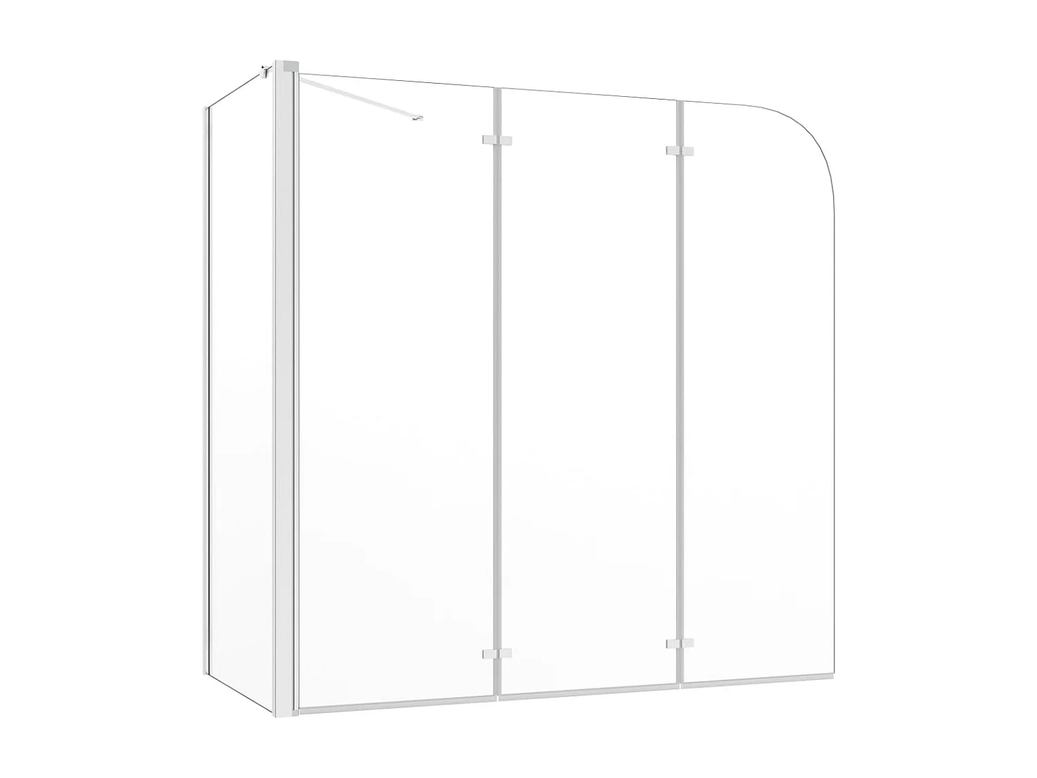 Enclos de bain 120x69x130 cm Verre trempé Transparent WVGQ2391