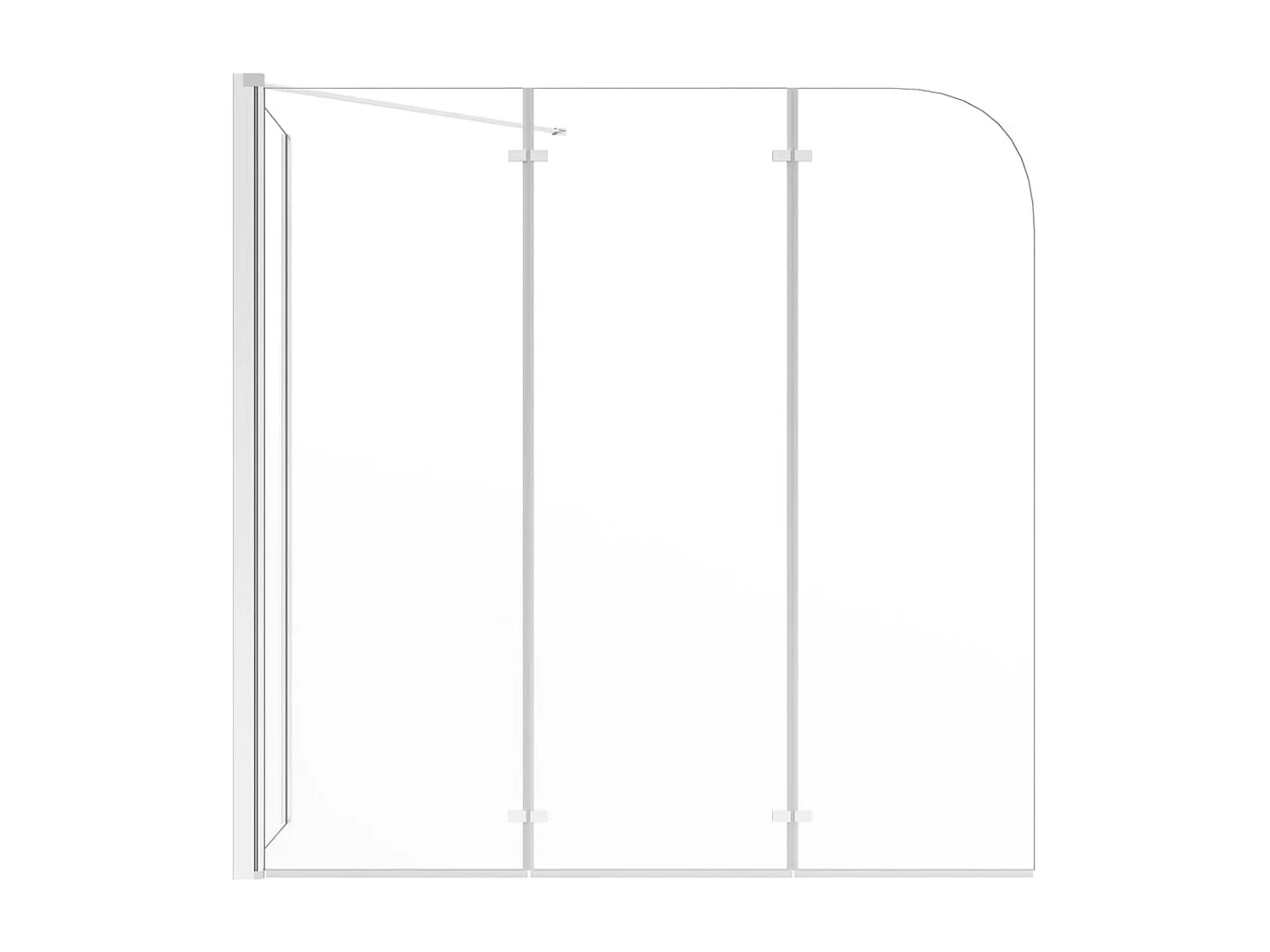 Enclos de bain 120x69x130 cm Verre trempé Transparent WVGQ2391