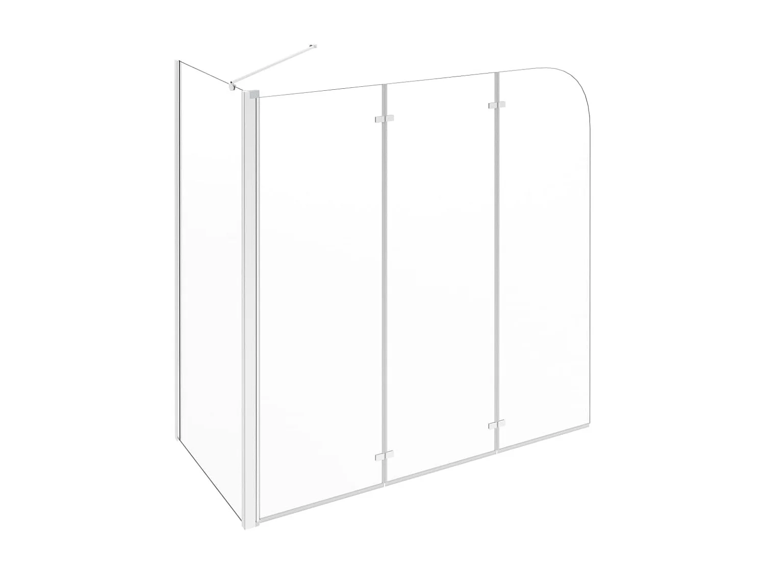 Enclos de bain 120x69x130 cm Verre trempé Transparent WVGQ2391