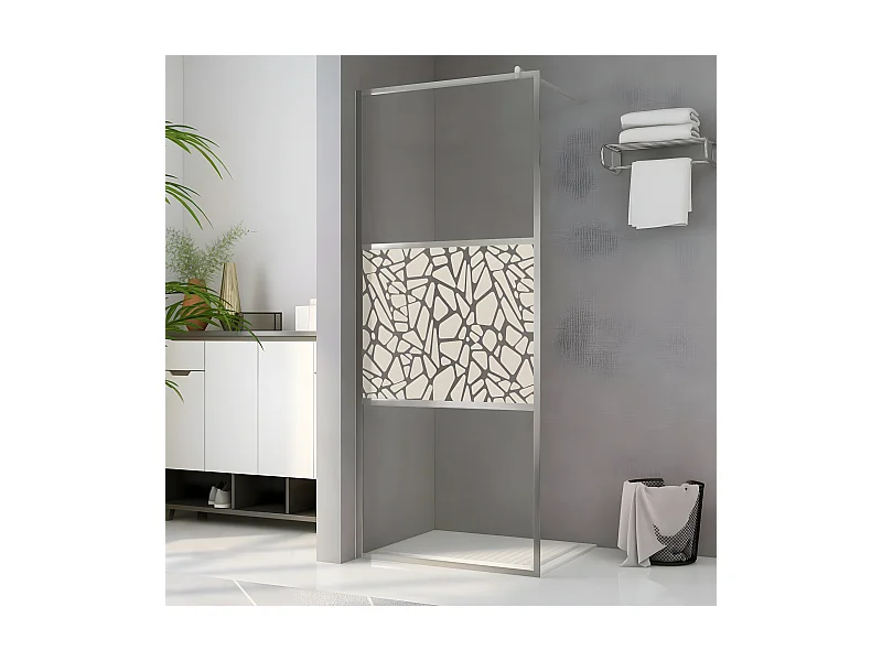 Paroi de douche à l'italienne à verre ESG pierre 80x195 cm WVGQ5580